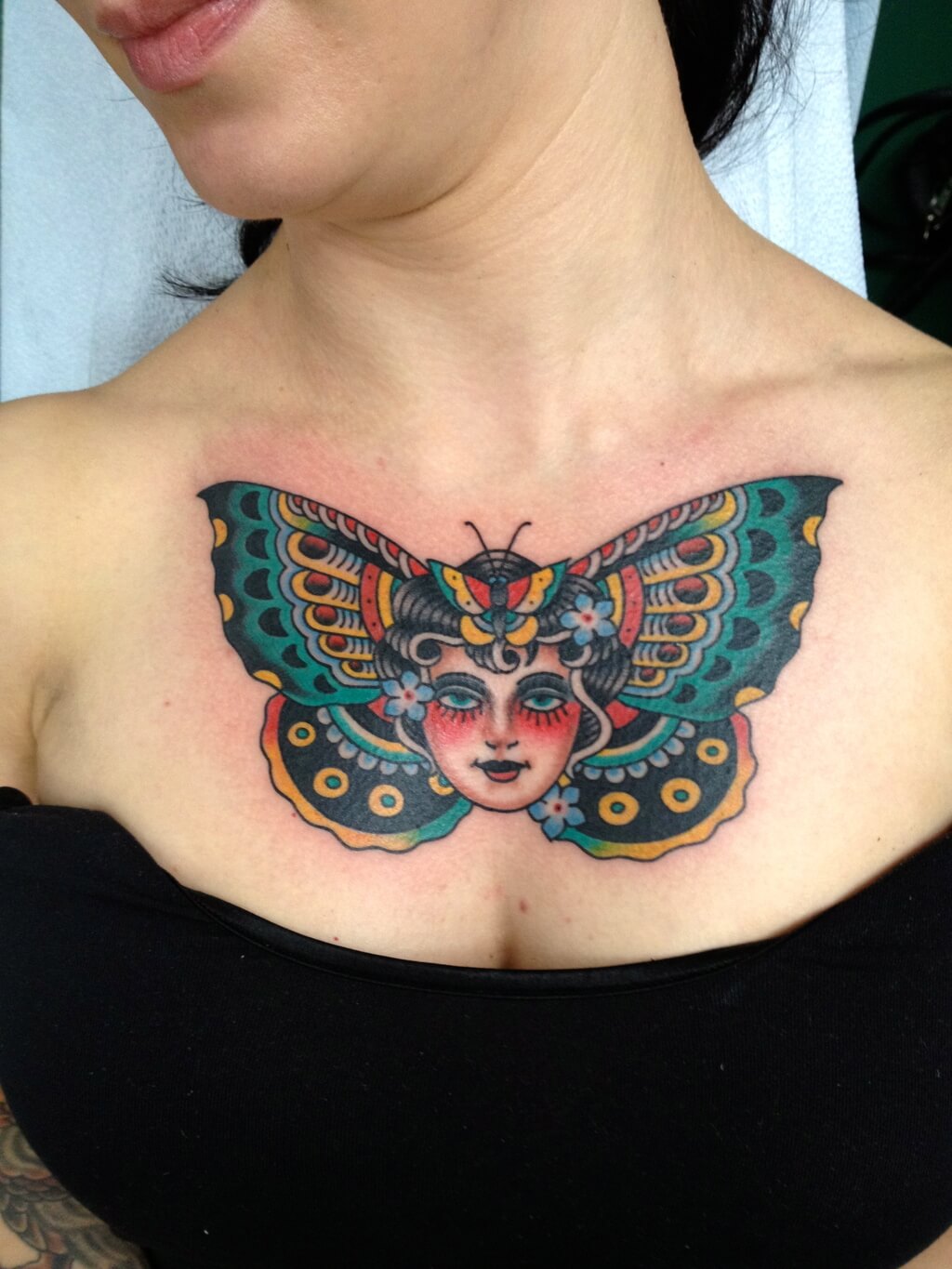 chest piece tattoos for women