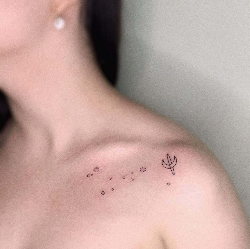 unique small female chest tattoos