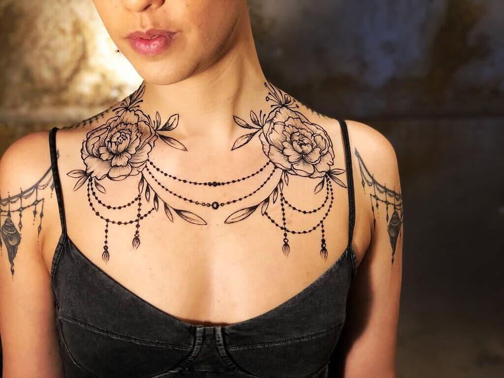 cute side chest tattoos for females