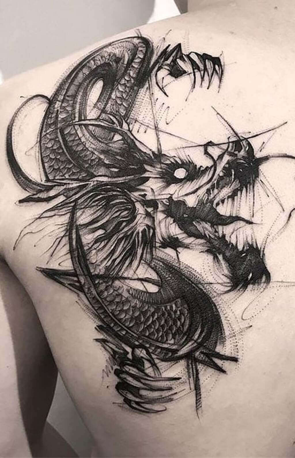 Bold Dragon Tattoo