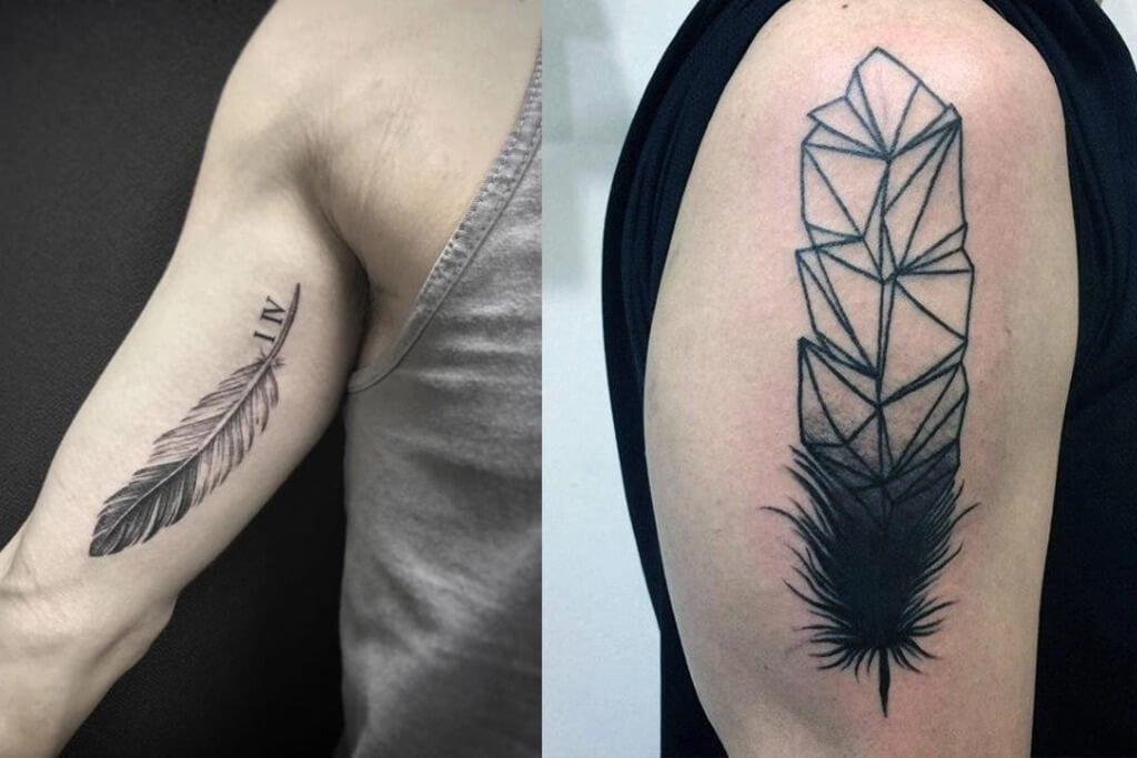 Cool Feather Tattoos