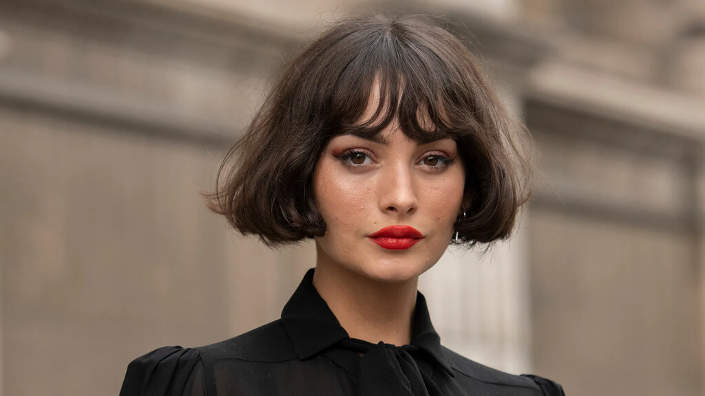 Textured French Bob with Bangs