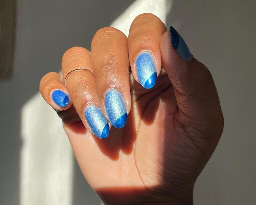 navy blue nail designs