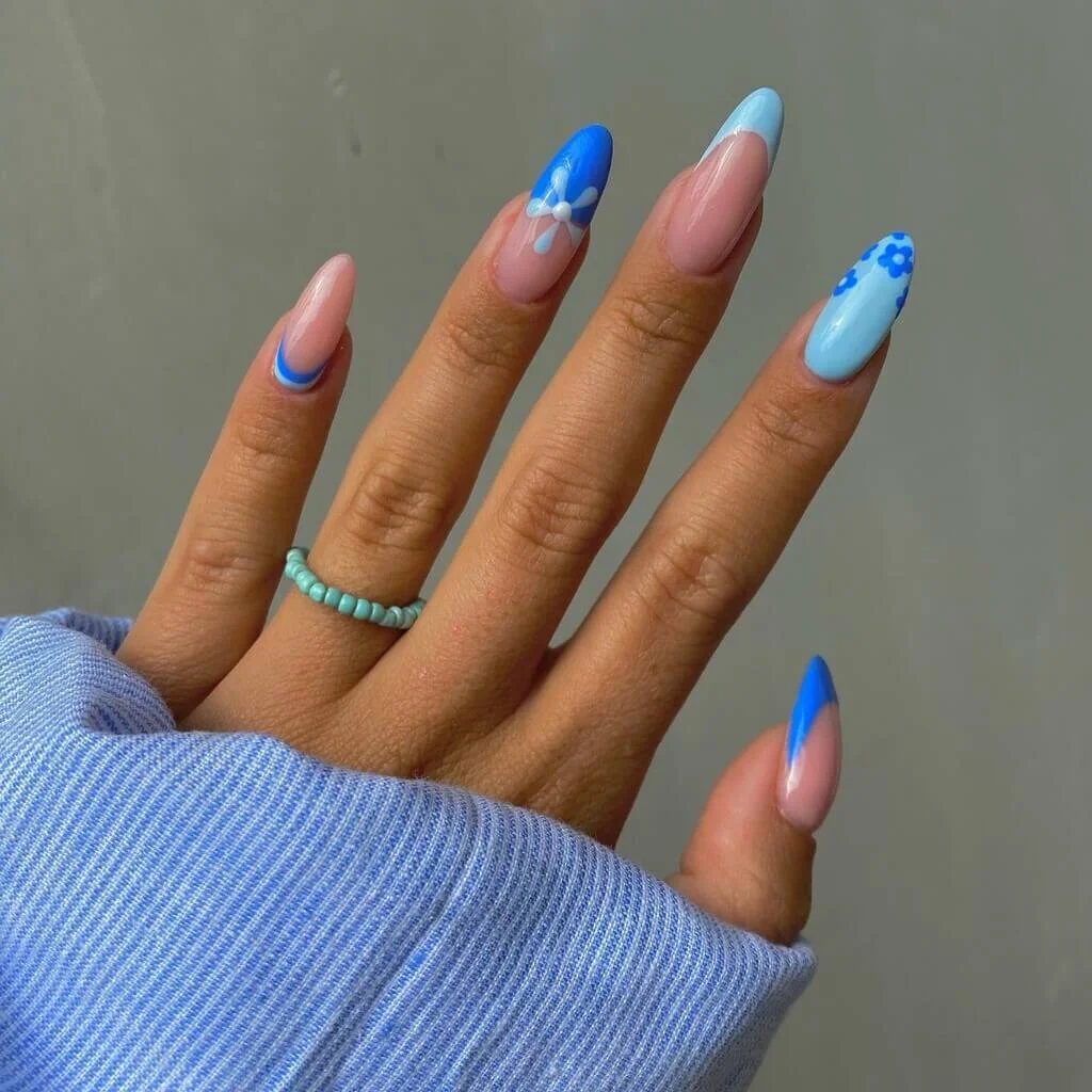 Shades of Blue nails