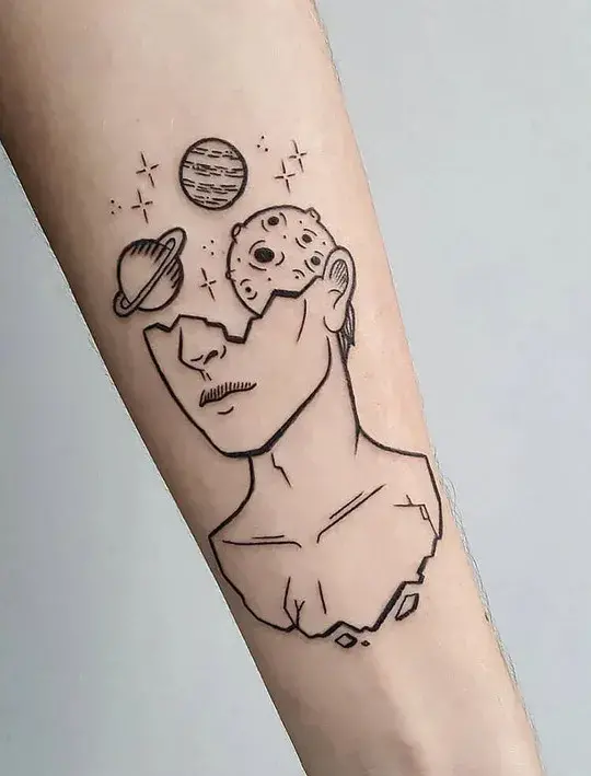 Galaxy Theme Tattoo Design