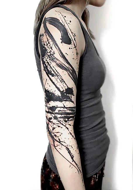 flower sleeve tattoos for women