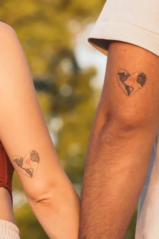 soulmate matching couple tattoos