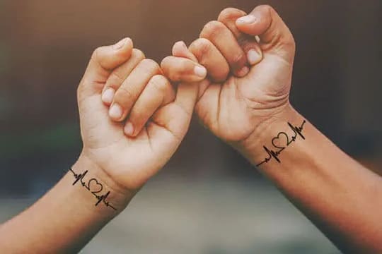 soulmate meaningful matching couple tattoos