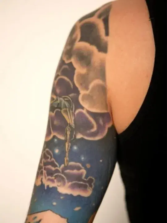 Dreamy Cloud Half Sleeve Tattoo