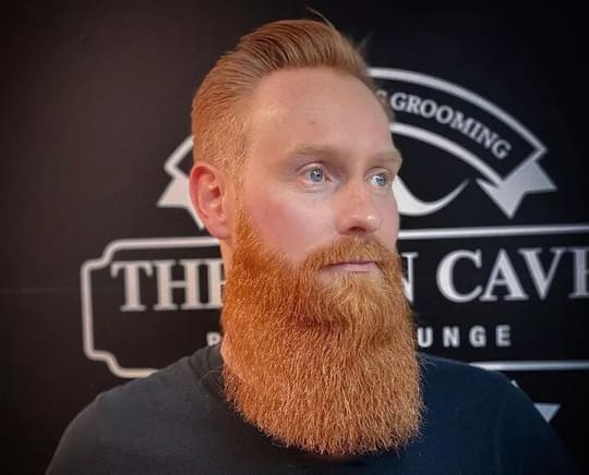 Polished Look with Long Beard Style
