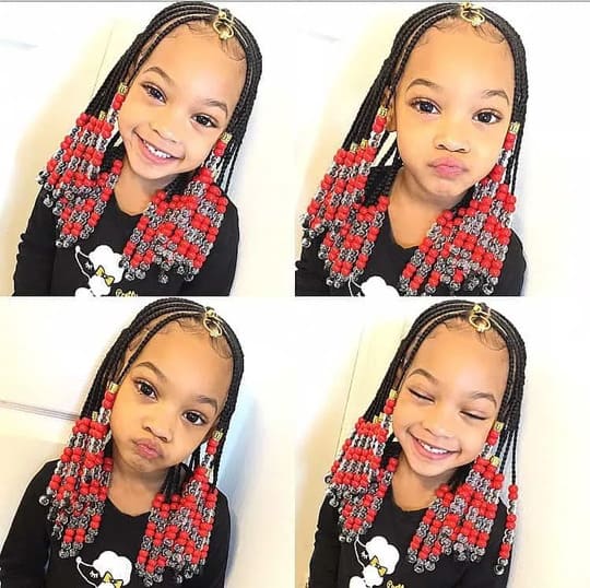 Kids braids with beads  Cute hairstyles for kids, Kids braids with beads,  Toddler braided hairstyles