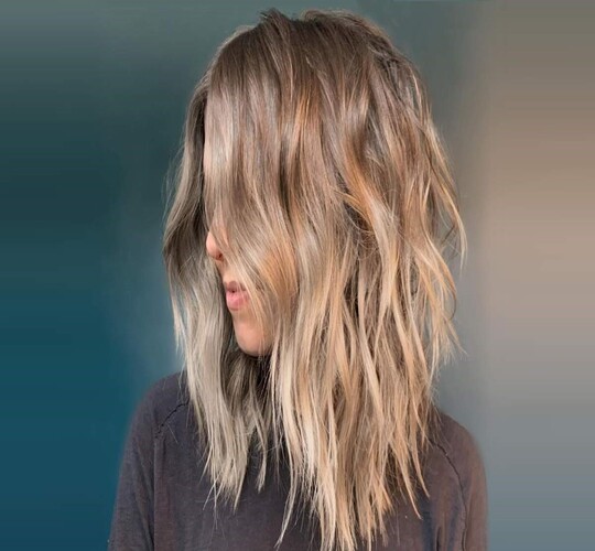 Middle-Parted Long Bob Hairstyle