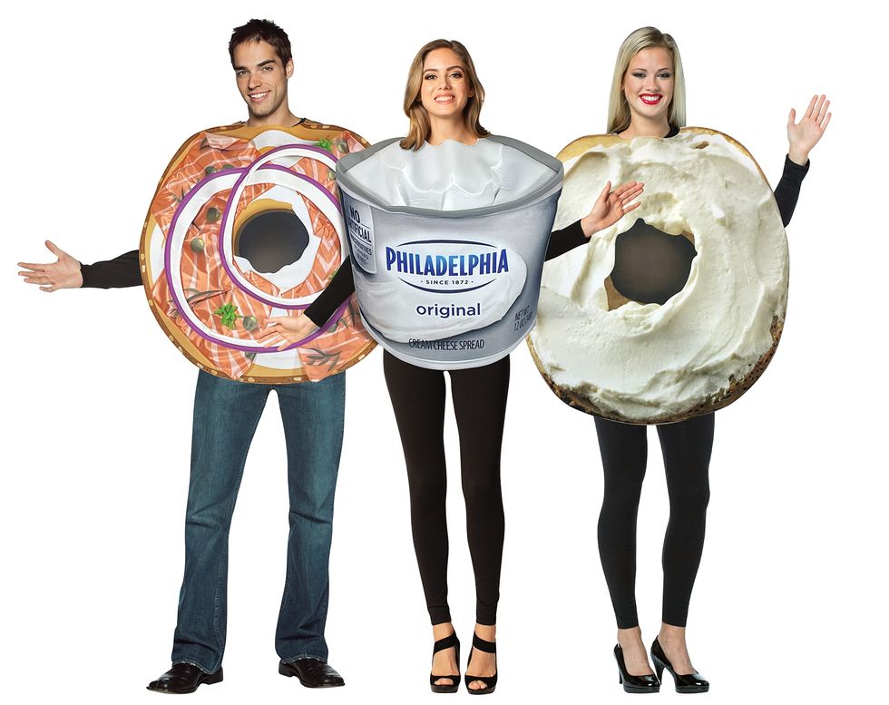 Bagel and Cream Cheese Trio Halloween Costumes