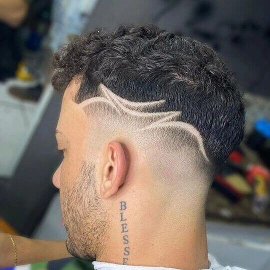 Mid Fade Cut with Design