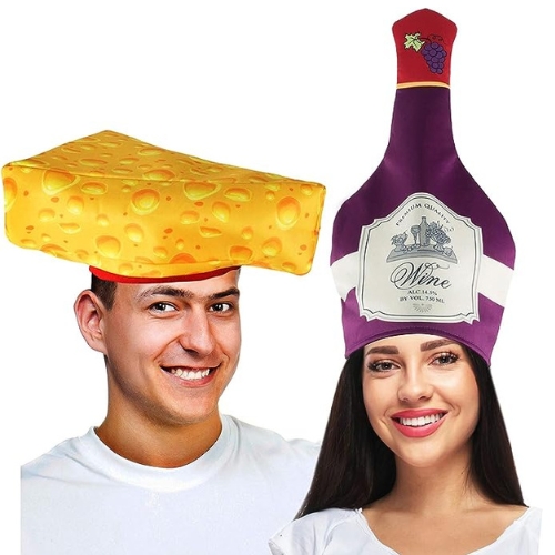 Wine & Cheese Couples Hat