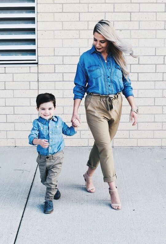 Mom and Son Back to School Outfits
