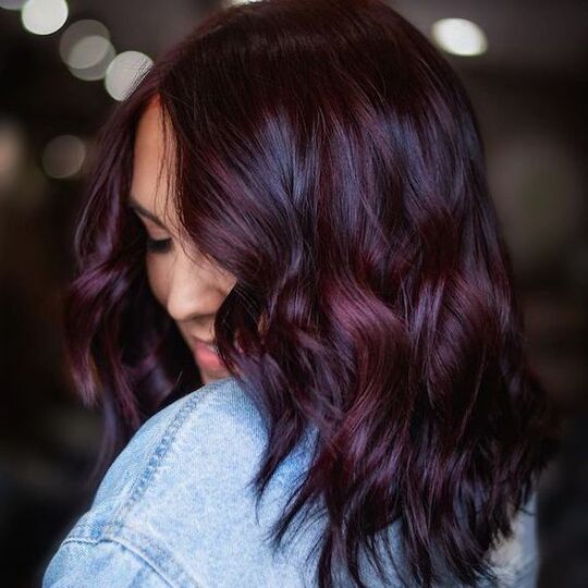 Dark Violet Auburn hair