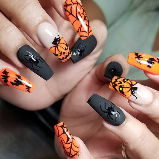 Halloween French Manicure nail