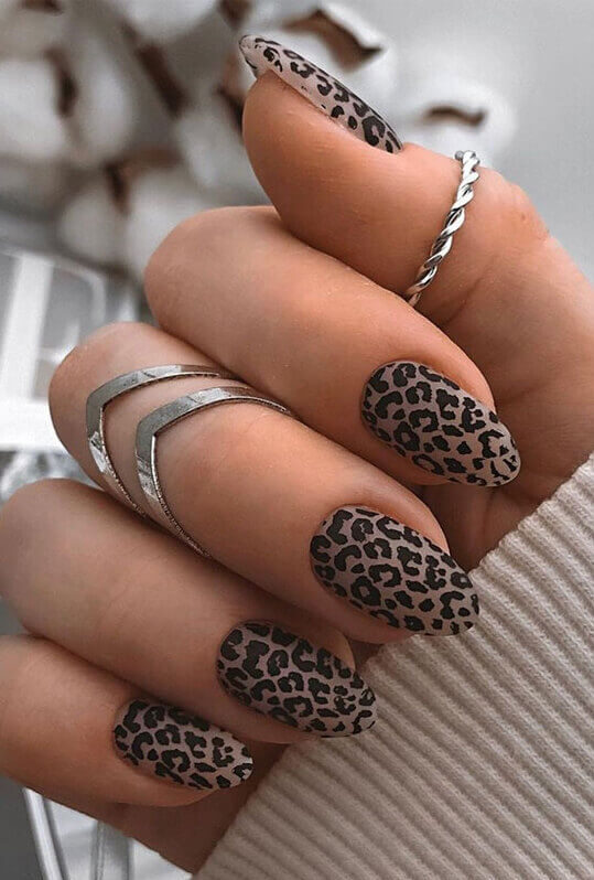 Leopard Print nail Design