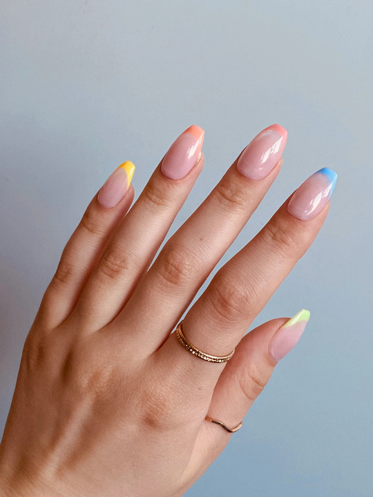 Pastel French Nails