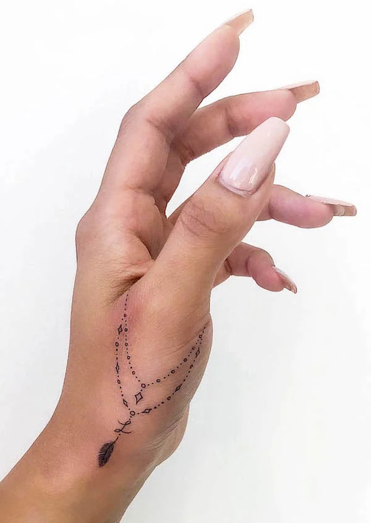 Pendant Thumb hand Tattoo