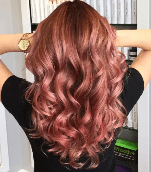 Rose Gold Color hair