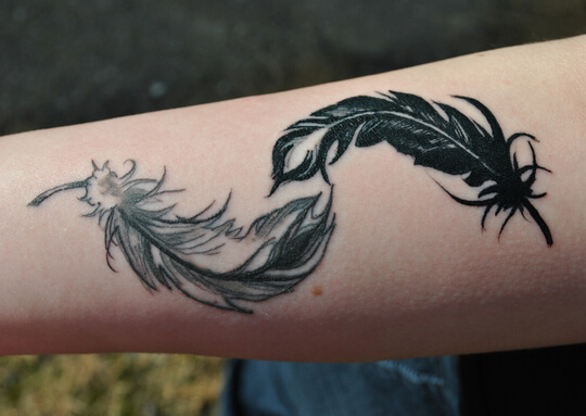Delicate Feather tattoo