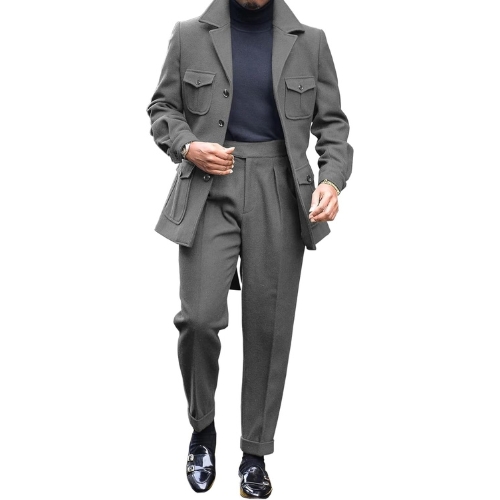 Ebifin Men's 2 Piece Classic Fit Suit 