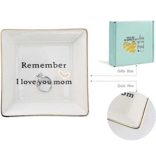 Home Smile Ceramic Ring Dish Jewelry Tray