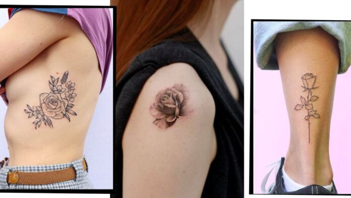 35 Latest Tattoo Ideas For Women In 2024 Dezayno   Rose Tattoo 696x392 