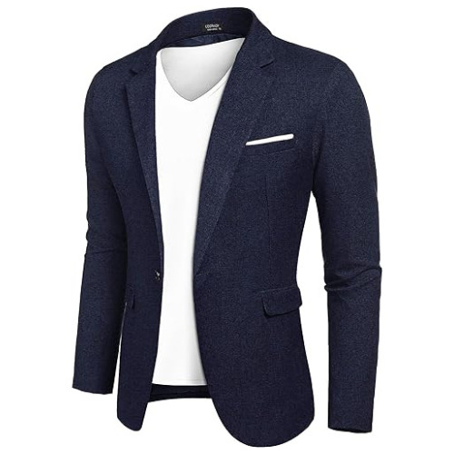 Blue Casual Suit Blazer Jackets