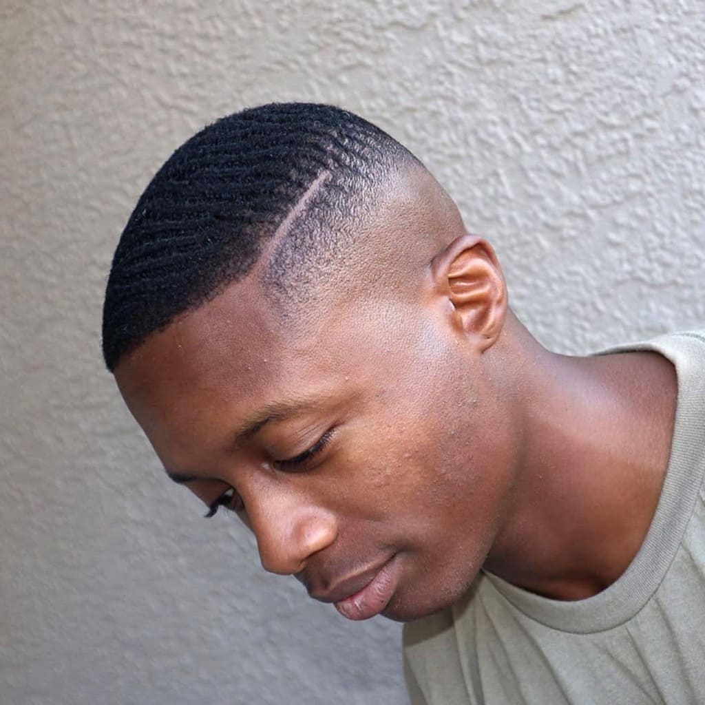Mid Fade Cut With Waves