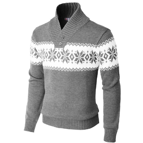 Slim Fit Casual Christmas Party Sweater for Men