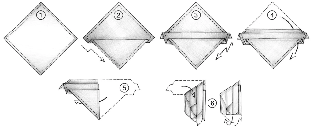 the monarch pocket square fold