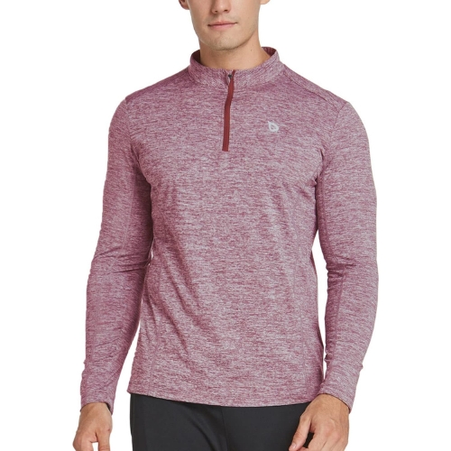 BALEAF Men's 1/4 Zip Pullover Running Shirts 