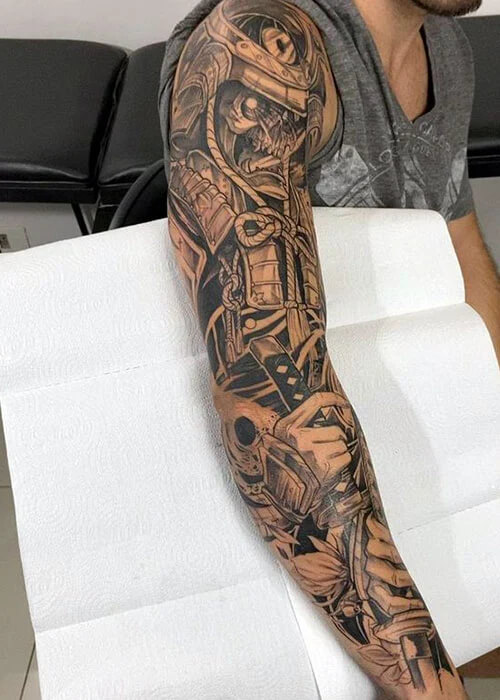 Badass Full Sleeve arm Tattoo for men
