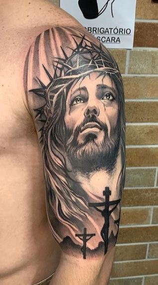 Christian arm Tattoo for men