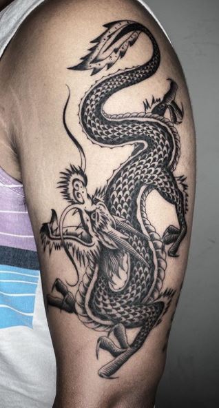 Dragon Tattoo on arm for men