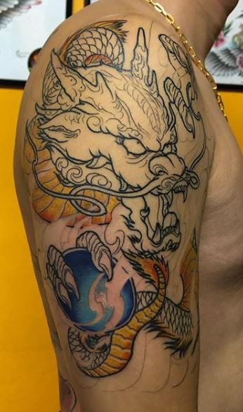 Dragon arm Tattoo for men
