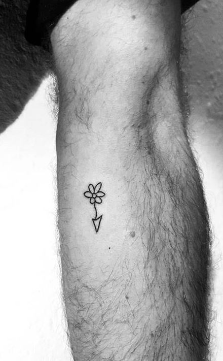 arm flower tattoos for men