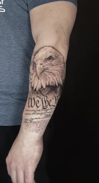 eagle arm tattoo for men