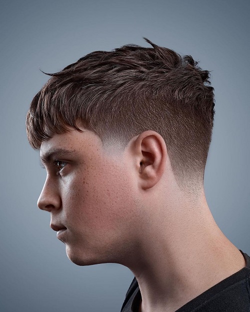 Crew Cut with Taper Fade hairstyle for men