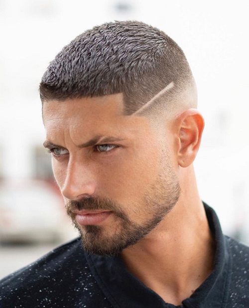 Short Crew Cut fade hairstyle for men