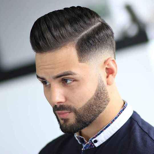 Side Part and Slick Back haircut