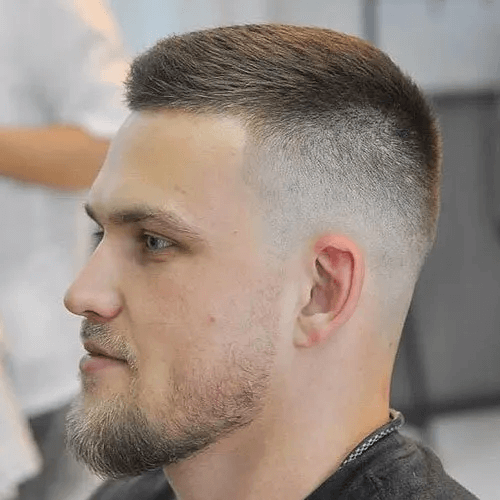 Textured Crew Cut fade hairstyle for men