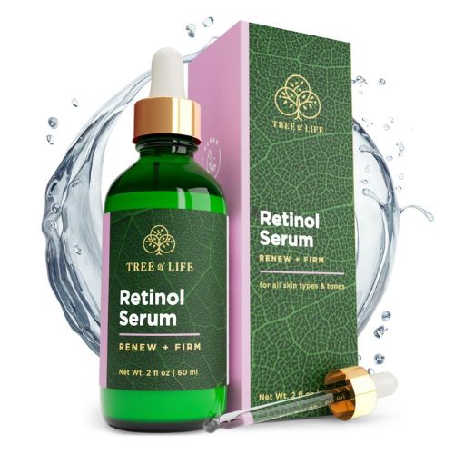 Tree of Life Retinol Serum for Face wHydrating Hyaluronic Acid for Wrinkle Soothing