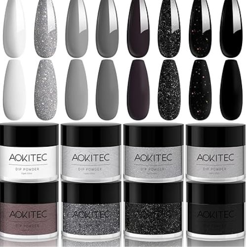 Aokitec 8 Colors Dip Powder Nail Set