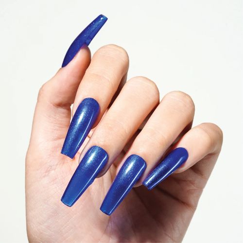 cobalt blue dip nails