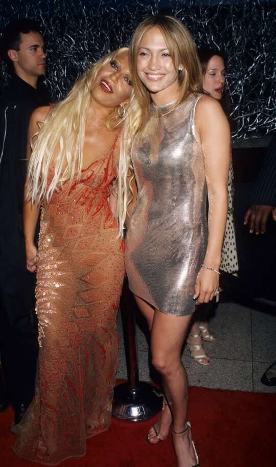 Jennifer Lopez and Donatella Versace dress