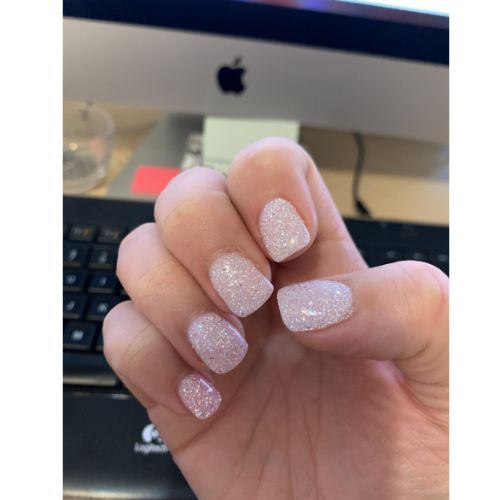 sparkly dip nails